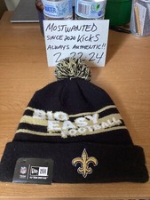 DS NWT New Era New Orleans Saints Logo Pom Pom Knit Winter Hat/Beanie FREE SHIP 