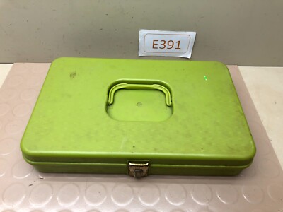 Vintage Green Wilson Wil-hold Plastic Sewing Box Thread Bobbin Storage a