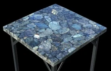 Luxury Labradorite Stone Coffee Table Top, Coffee Side Table Top, Home Decors
