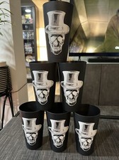 Skull in Top Hat Tumblers Set of 6 Halloween