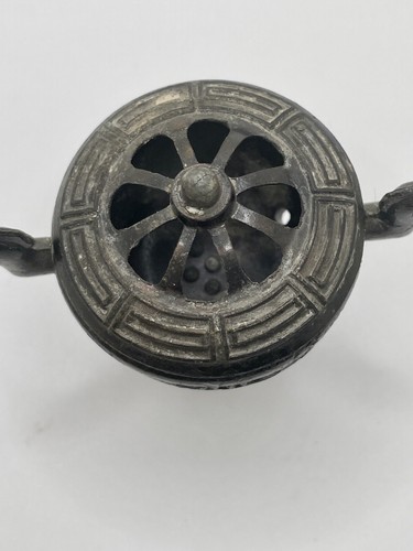 Chinesisches kleines Dreibein Räuchergefäß Räuchergefäß Bronze Entengriffe asiatisch Vintage 2 Zoll - Bild 3 von 9