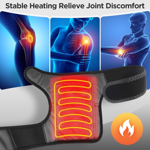 Electric Heated Knee Support Brace 3 in 1 Shoulder Brace for Joint Pain Relief - Picture 6 of 21