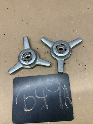 2 USED AFTERMARKET WHEEL RIM CENTER CAP 3 SPOKE SPINNER KNOCKOFF KNOCK OFF SIMUL