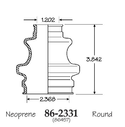 Inner CV Axle Boot for MERCEDES-BENZ SL55 AMG 2003-2004 - Image 2 of 2