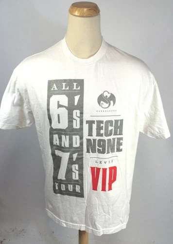 Minty Vintage Tech N9NE Nine Concert All 6's 7's Tour T Shir Vintage vintage concert t-shirt, vintage, single stitch, B+ condition