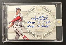 2020 Topps Definitive Juan Soto #DCA-JS AUTO #/35 Inscription Keep it Tight NYY