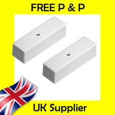 2 x White 7 Way Burglar Alarm Connection Junction Boxes Connector + Leaf Tampers