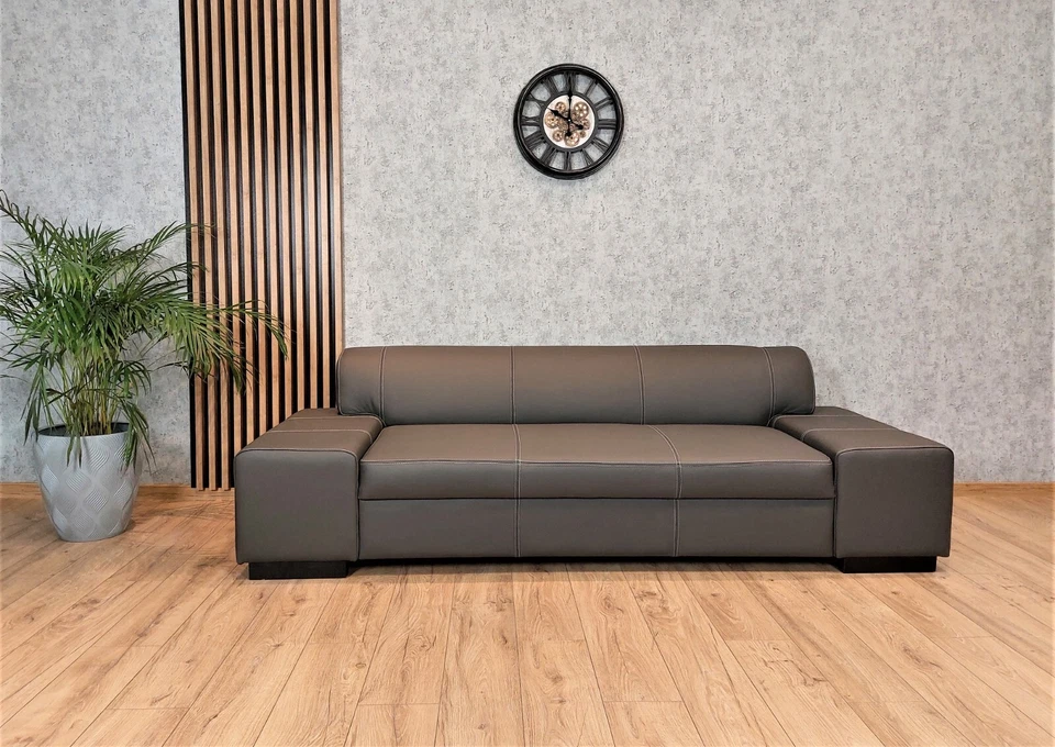 Sofagarnitur London 3er + 2er Echtleder Sofa Set Echtes Leder Couch Rindsleder - Bild 3 von 4