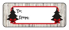 30 Christmas Holiday gift tags labels stickers, christmas trees