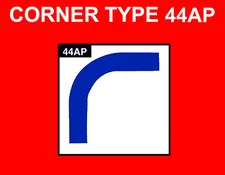 Accordion Metal CORNERS FOR BELLOWS (SET of 25) Type 44 AP Balgecken 