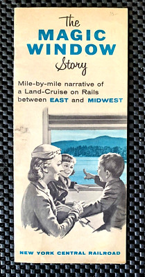THE MAGIC WINDOW STORY NEW YORK CENTRAL RAILROAD WINDOW TRAVELING 1957 BROCHURE