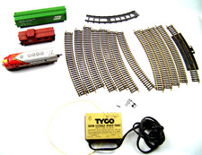 Lot Of Vintage Tyco Train Tracks Transformers Train Engine Caboose Car Untested