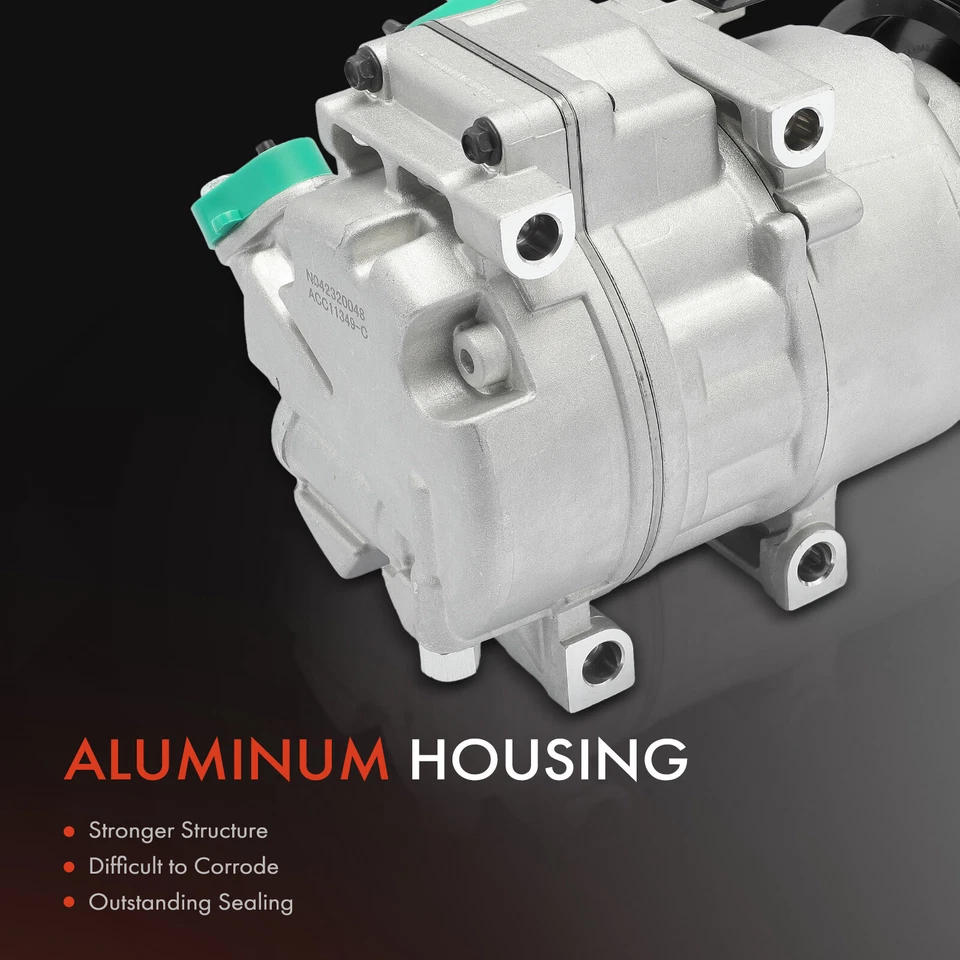 A/C Compressor with 6-Groove for Kia Sorento 2011-2015 Hyundai  Santa Fe 13-18 - Image 4 of 4