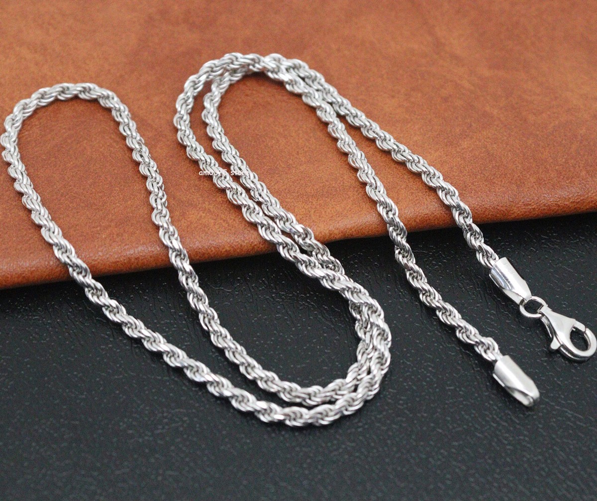 RAOING Silver925 Chain TYPE Ⅲ Silver 925 925 Silver Chain Bujukan Necklace. SKU: NK7484-18SVJJJ | Gabriel & Co.