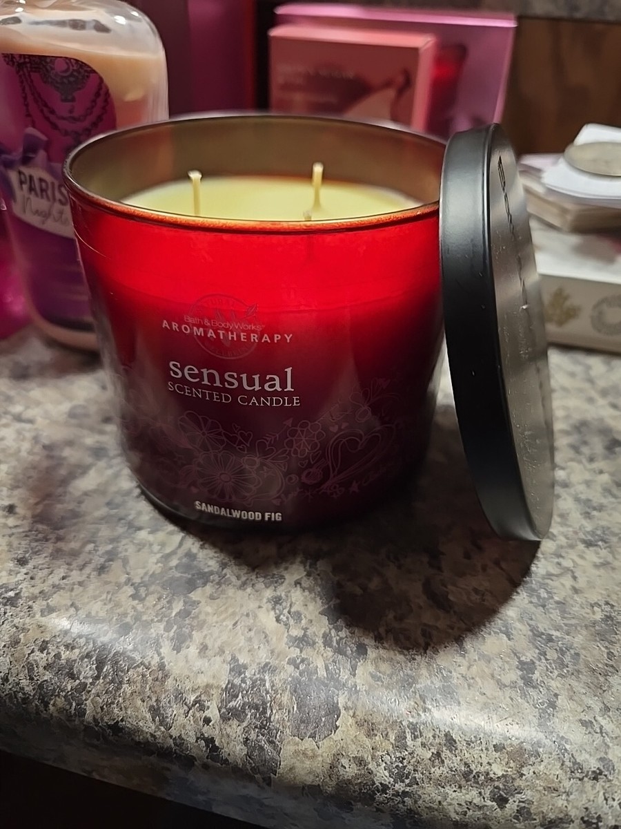 Bath & Body Works Aromatherapy Sandalwood Fig Sensual Candle 3