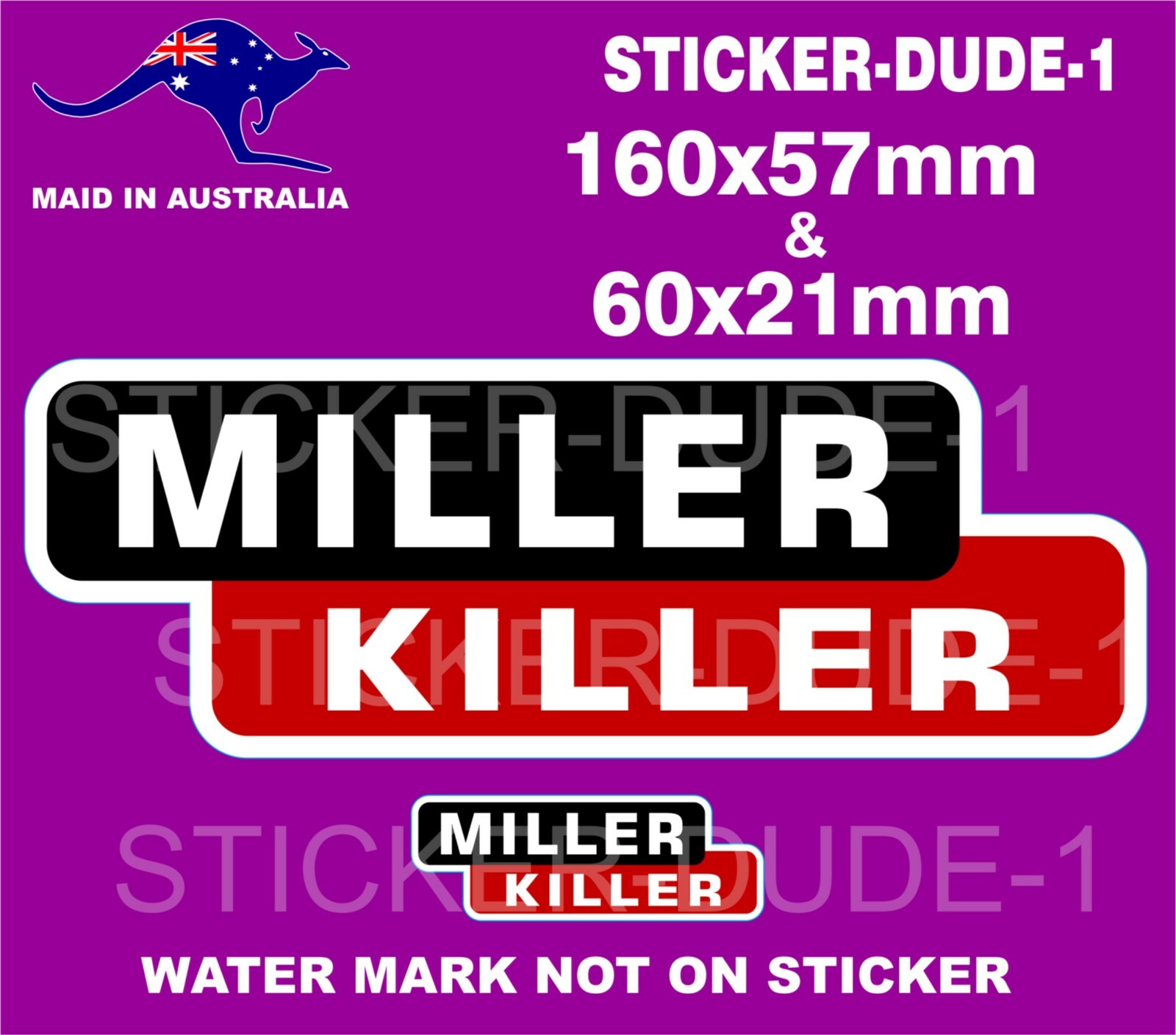 2 MILLER KILLER STICKERS ROD ELECTRODE LINCOLN ESAB MIG TIG WELDER