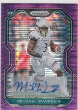 2020 Michael Warren II Panini Prizm ROOKIE PURPLE AUTO #345 - Eagles Cincinnati