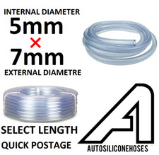 Clear Rubber Fuel Hose Pipe 5mm x 7mm Petrol Line Motorcycle Quad Dirt Pit Bike