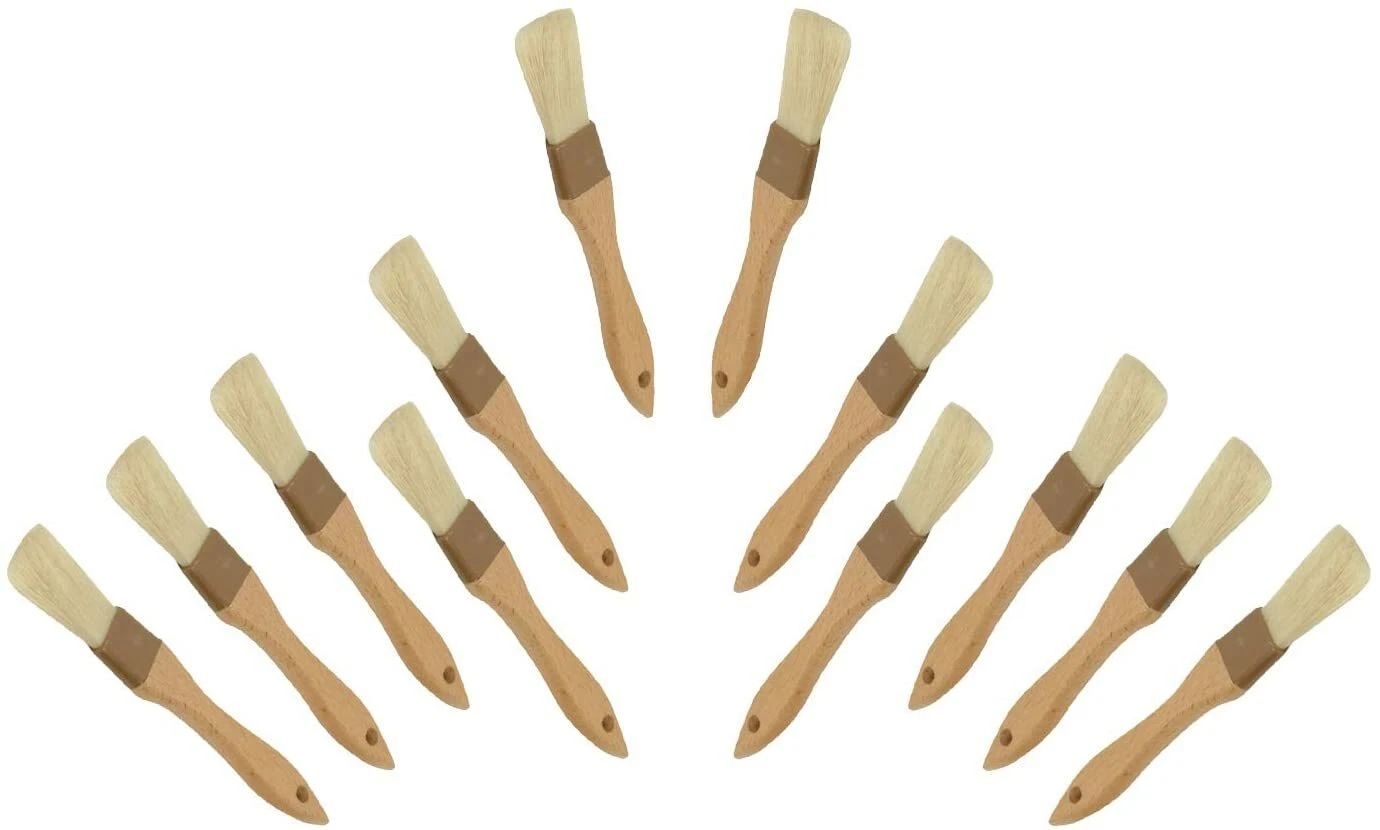 Wooden Brushes for Baking, Boar Bristles 1-Inch and 1 1/2 -Inch, Bakeware 12 PC
Opens in a new windo