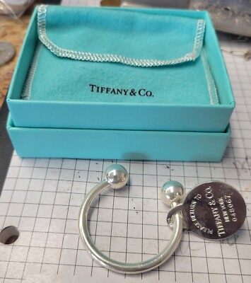 Tiffany & Co. Sterling Silver Key Ring Original Box And Pouch | eBay