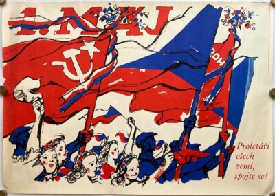 Original Vintage Poster A. ZABRANSKY - 1. MAI - ARBEITSTAG - PROLETARIER - 1972
