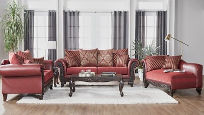 Ruby Sofa, Loveseat, & Chaise Contemporary Traditional Living (Choice 2 colors)