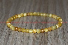 Honey Golden Tiger's Eye 4mm Bead Beaded Healing Reiki Men Women Bracelet Gifts