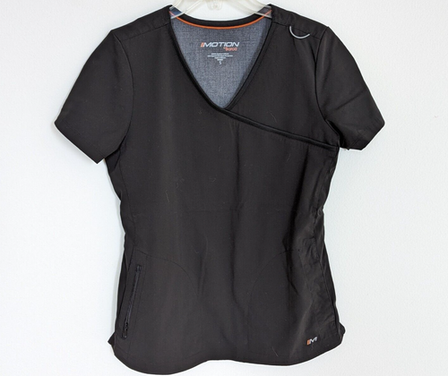 Motion By Barco Scrub Top Uniform, Size Small, Color Black - Excellent Condition