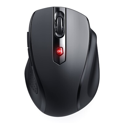 Wireless Mouse, D-09 Computer Mouse USB Cordless Mice for Laptop, Ergo Grips,...