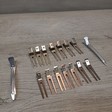 Vintage Metal Hair Roller Pins Clips 16 Total