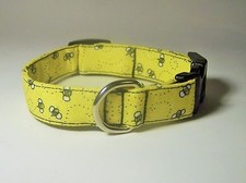 Wet Nose Designs Baby Bumblebees Dog Collar Spring Yellow Bees