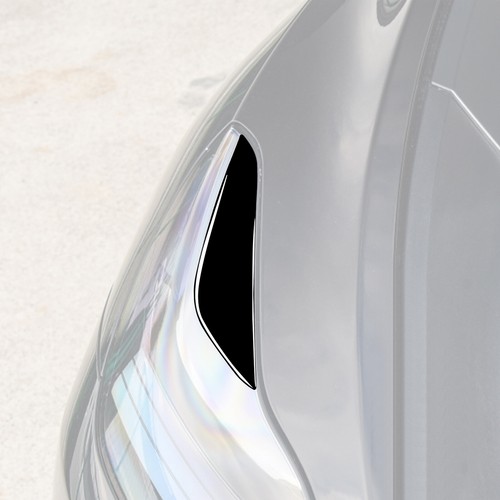 Gloss Piano Black Front Headlight Eyelid Eyebrow Cover For Tesla Model 3 Y 17-22 - Picture 6 of 8