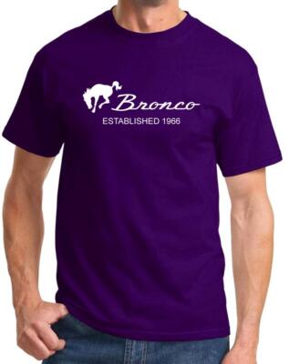 1966-77 Ford Bronco Logo Established Classic Design Tshirt NEW COLORS
