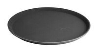 Tablett Dekotablett Serviertablett Kunststoff Schwarz Ø 36 Cm