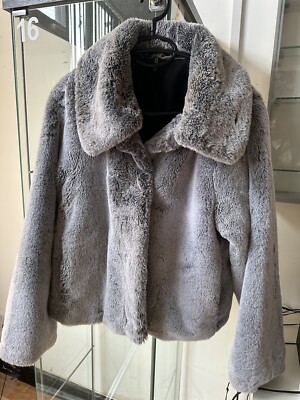 H M faux fur Jacket women S UK