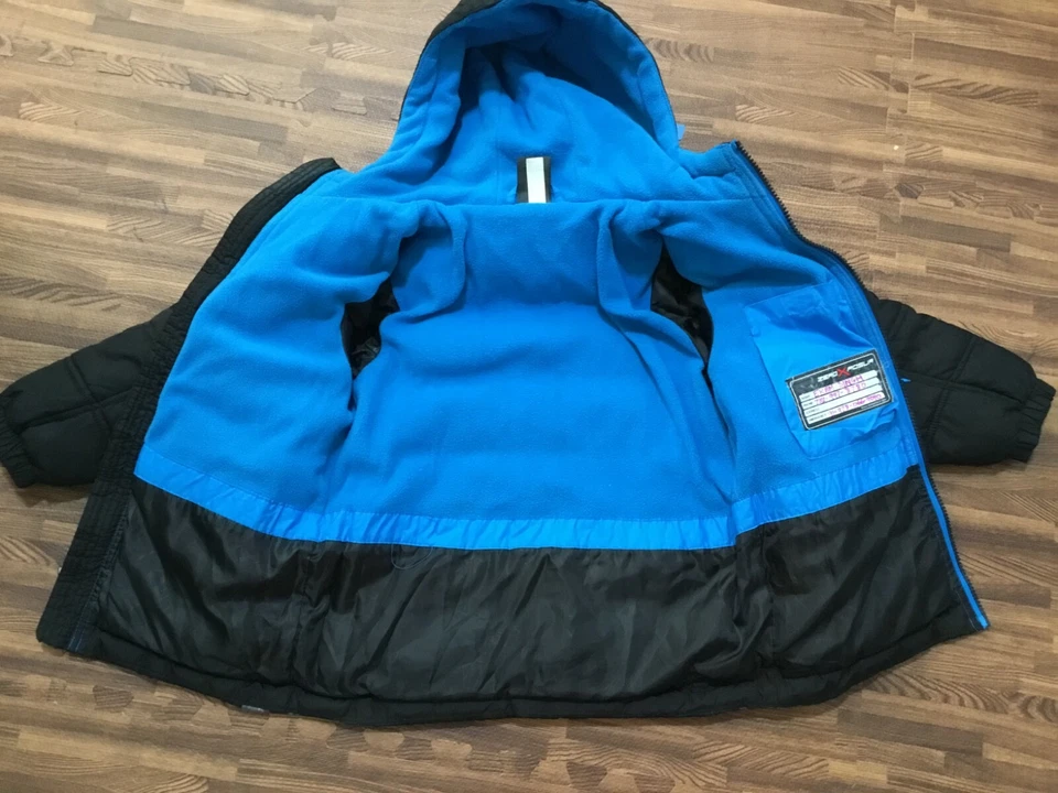 ZeroXPosur Boys Black / Blue Fleece Lining Full Zip Hooded Jacket Size S (4) - Image 3 of 4