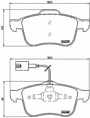 BREMBO FRONT + REAR Axle BRAKE PADS SET for ALFA ROMEO BRERA 2.2 JTS 2006-2010 - Picture 2 of 8