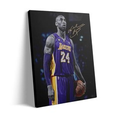Kobe Bryant Lakers Canvas Wall Art: No. 24 Au...
