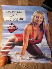 1990’s RED DOG BEER POSTER 20x16 RARE VINTAGE SEXY BEACH BABE