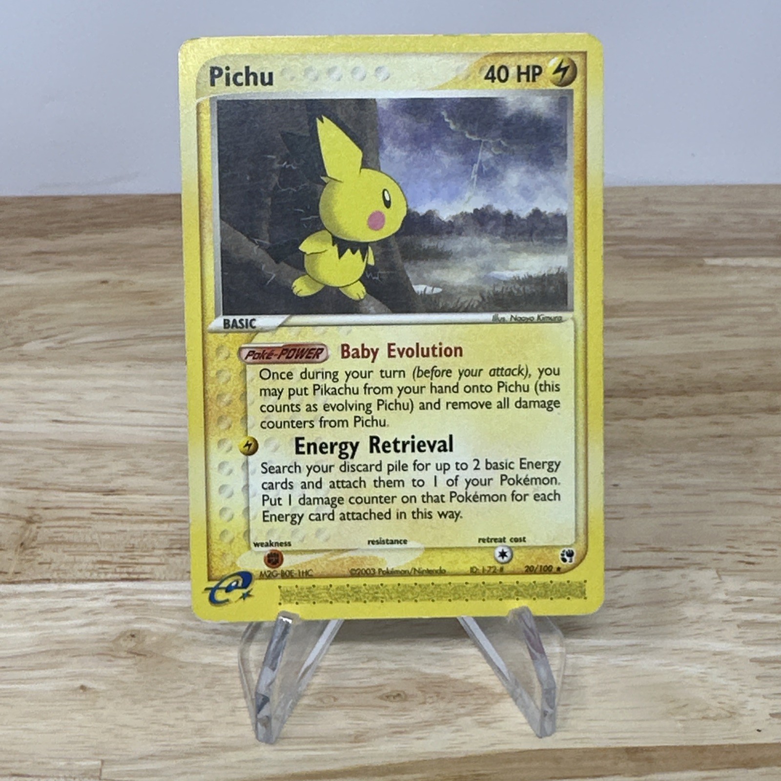 Pokemon TCG - Pichu 20/100 - EX  Sandstorm - Regular Rare Card
