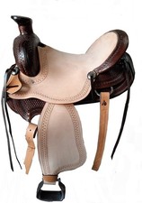 Leather Horse Saddle Western Wade Tree A Fork Work Ranch Roping Tack Equestrian