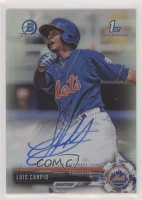 2017 Bowman Chrome Prospect Refractor 127/499 Luis Carpio #CPA-LCA Auto 1om6