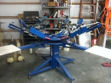 M&R Sidewinder Screen Printing Press 4/4 with Side Air Clamps