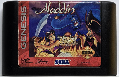 Disney's Aladdin (Sega Genesis, 1993) Cartridge Only Tested Tracked Shipping 