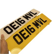 21 X 6 REAR & FRONT NUMBER PLATE SET RANGE ROVER SPORT ROAD LEGAL 4D 3D GEL