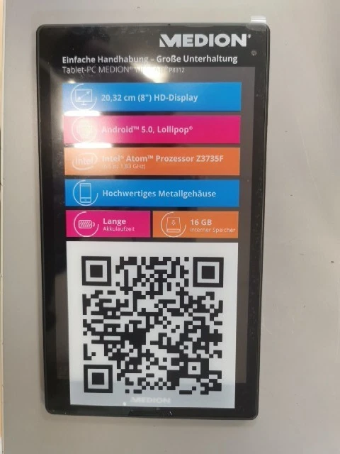 Medion Lifetab P8312, Android-Tablet, 8" HD-Multitouch-Display, unbenutzt, inOVP - Bild 3 von 4