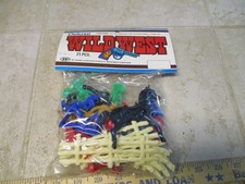 VTG NOS Deluxe Wild West Set 21 Pieces SEALED Processed Plastic Tim Mee USA L3