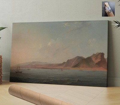 Spain John Webber View Santa Cruz Tenerife Seascape CANVAS WALL ART 30x18 in