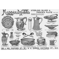 MAPPIN & WEBB Sterling Silver & Prince's Plate Victorian Advertisement 1896