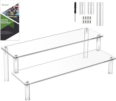 Acryl Riser Regal 2 Ebenen Klar Display Ständer 30cm für Cupcake Trophäe Parfüm